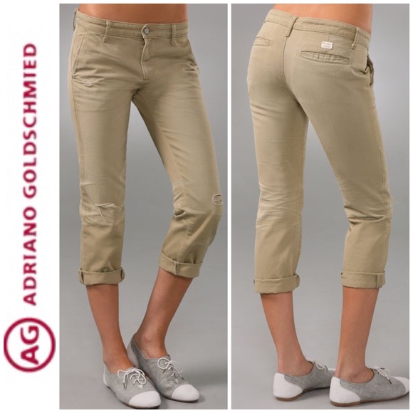 Ag Adriano Goldschmied Pants - AG Ex-Boyfriend Khaki Pants